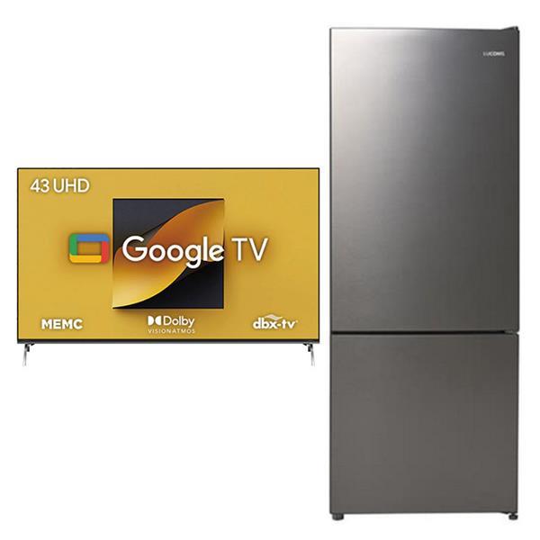 스마트 TV 50인치 + 루컴즈 2도어 냉장고 205L(메탈 실버)